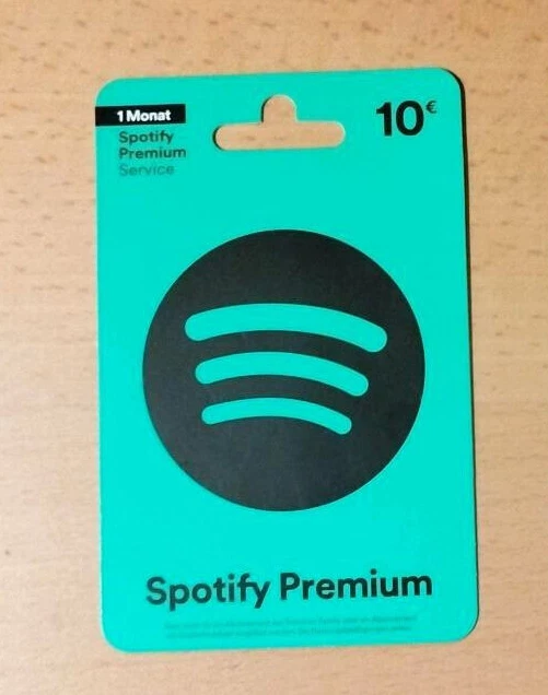 Spotify Premium 10€ Geschenkkarte