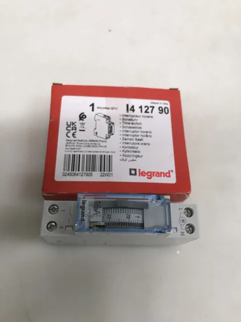 Legrand 412790 MicroRex QT11 timer analogico diurno con motore al quarzo - bianco