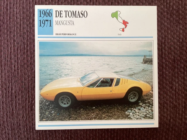 DE TOMASO, LONGCHAMP, 1972-89, Luxury Car, Italy, Collectors Card