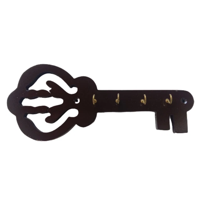 MDF Wooden Wall Mounted Key Shaped Key Holder Hanger Decorative Key Rack