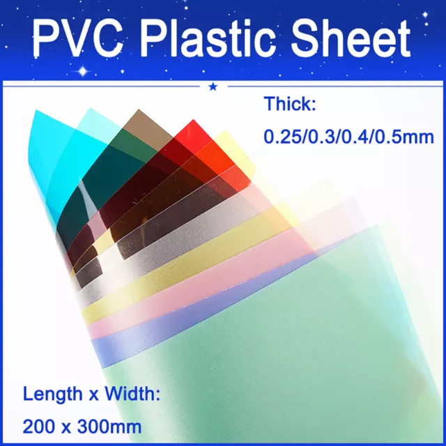 Frosted Flexible PVC Plastic Sheet Colour Thin Translucent 0.3/0.5mm Clear Panel