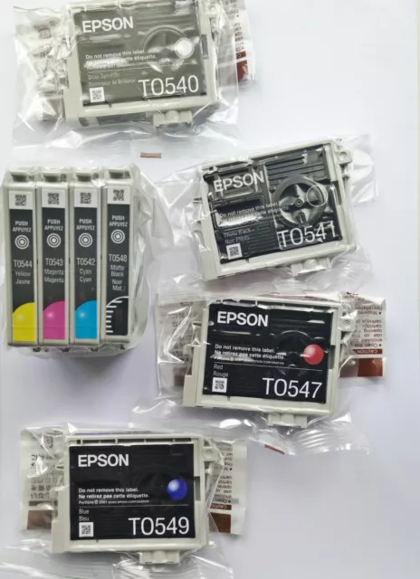 Genuine Epson T0540 T0541 T0542 T0543 T0544 T0547 T0548 T0549 ink cartridges