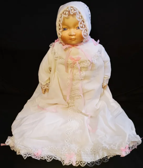 Vintage Bye Lo Baby Doll Albert E. Price Reproduction - 15" in Christening Gown
