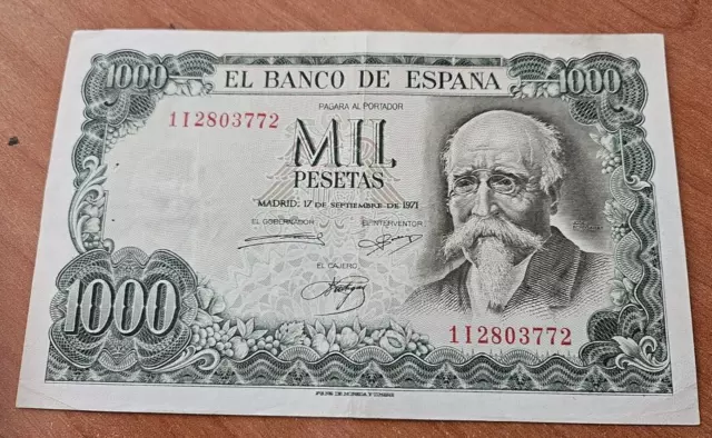 Billete de España de 1.000 Pesetas 1971 EBC (ORIGINAL) ES EL DE LAS FOTOS