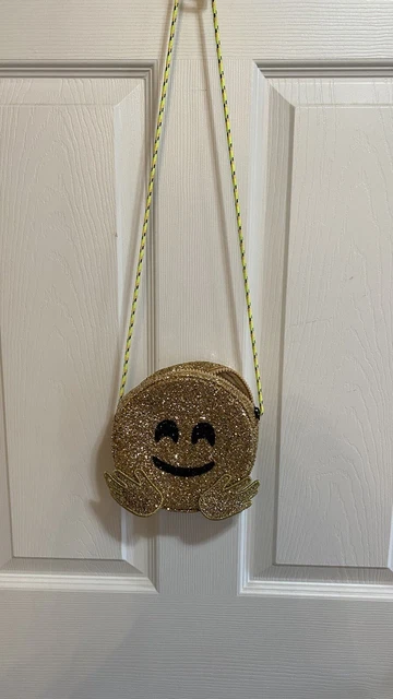 J.crew Crewcuts Gold Glitter Emoji Sequins Eye Girls Bag Purse