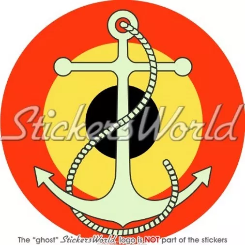 BELGIQUE Marine Belge Cocarde 10cm Sticker Autocollant