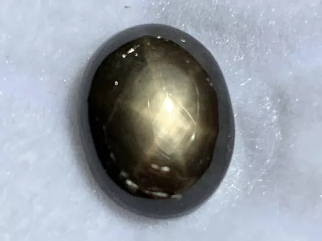 Saphir Etoilé Naturel Noir-Or  3,85ct