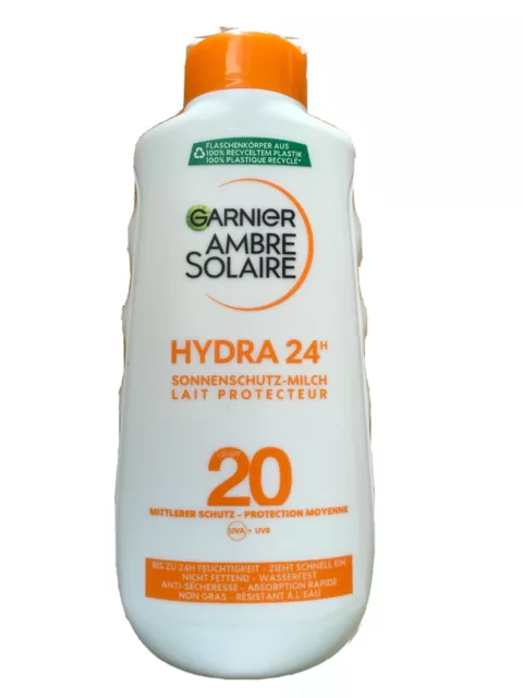 Garnier Ambre Solaire Hydra 24h Sonnenschutz - Milch 20 LSF/SPF 200 ml