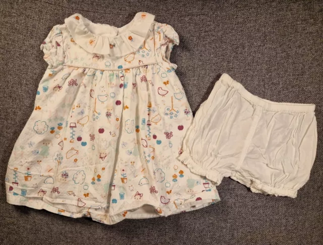 Baby Mädchen Kleid & Blüher Outfit 3-6 Monate Frühling Sommer Blumen Set (522)