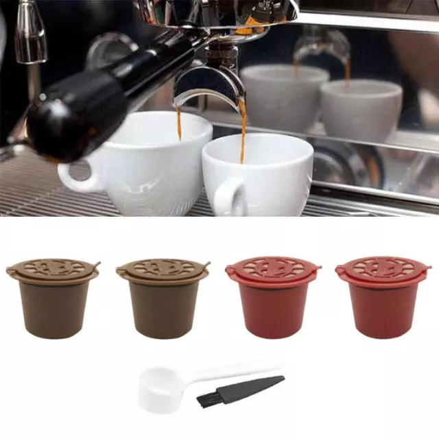 4 Refillable Coffee Capsules for Nespresso Reusable Pods with T2X9 Design O L0T2