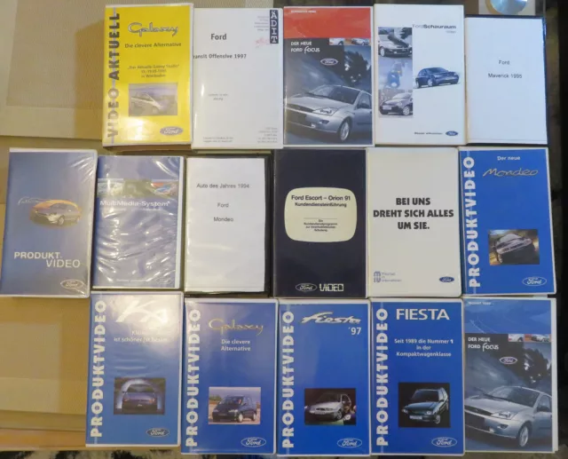 Sammlung 16 Stück Ford Produktvideos und sonstige Ford VHS zu Focus, Escort etc.