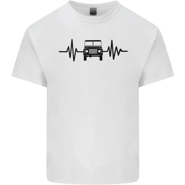 T-shirt da uomo 4x4 Heart Beat Pulse Off Roading cotone