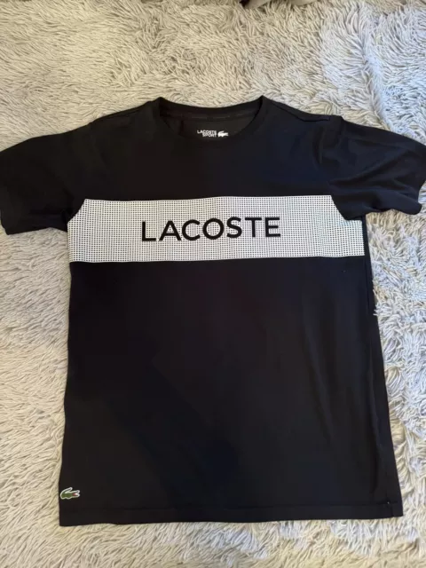 Lacoste  boys T Shirt, black, age 16, Authentic.