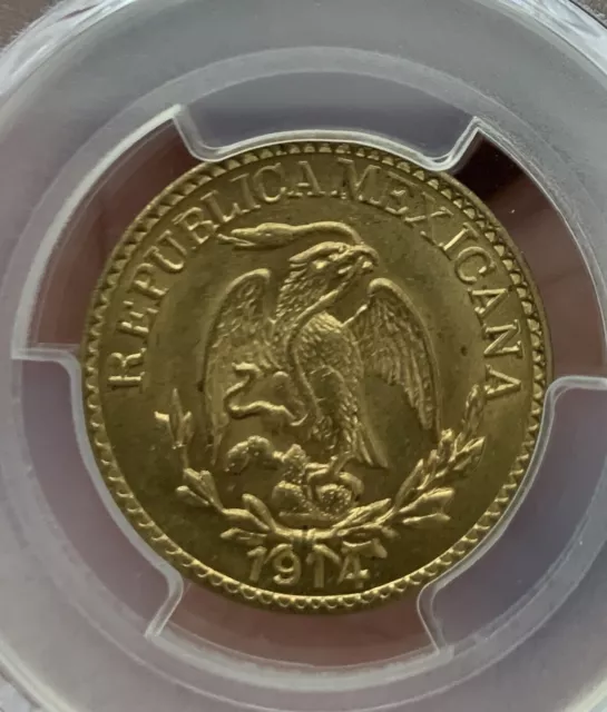 1914 Mexico Durango 5 Centavos Pcgs Ms63