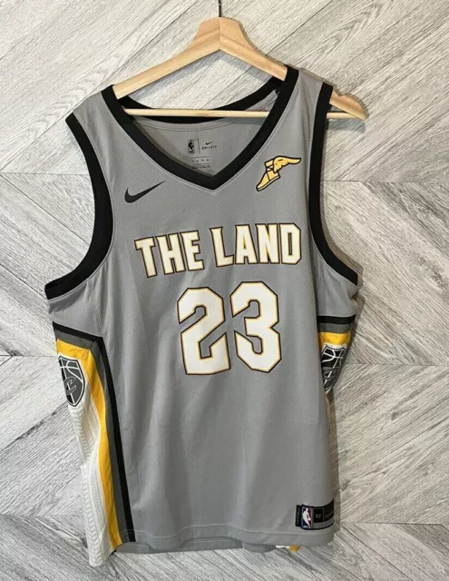 NIKE LEBRON JAMES CLEVELAND CAVALIERS CITY EDITION THE LAND JERSEY  912087-007 XL
