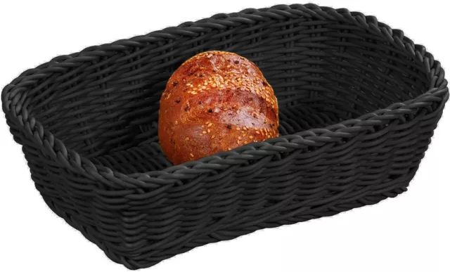 Kesper Brotkorb Brötchenkorb Frühstück Obstkorb oval schwarz 30x20 4000270198083