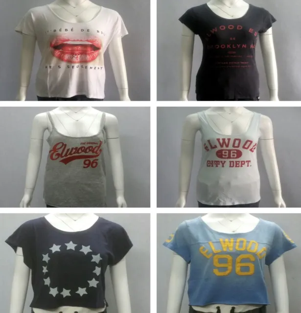 Clearance Sale! Elwood Ladies Short Sleeve Tee Casual T Shirts Basic Tank Tops