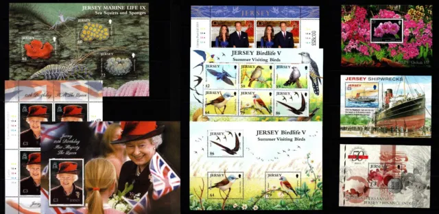 Jersey 2011  Minisheets X 9 - Complete Year Set  Mnh  Unmounted Mint