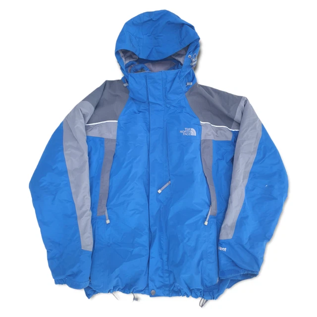 Mens blue the north face hyvent waterproof coat large