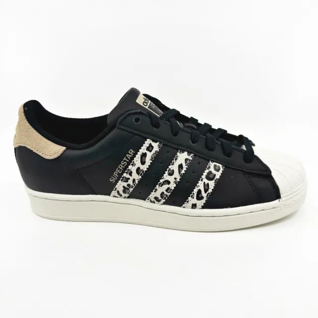 Adidas Originals Superstar Core Black White Beige Womens Sneakers IF7616