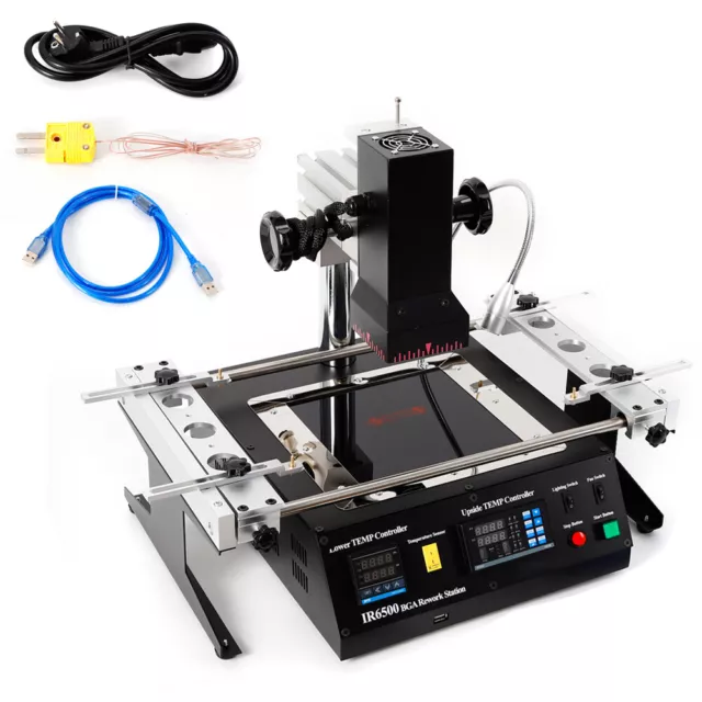 IR6500 BGA Rework Station Soldering System Infrared Reballing Machine CE 1250W