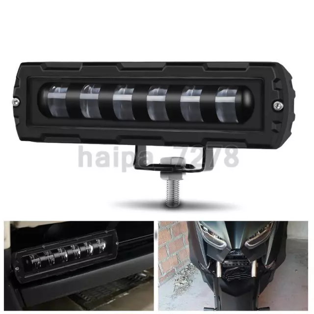 1X 6"inch 30W LED Work Light Bar Fog Pod Offroad Driving White Truck SUV ATV 4WD