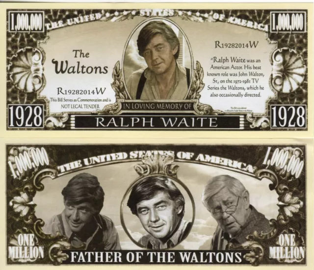 Ralph Waite - The Waltons Million Dollar Nouveauté Monnaie