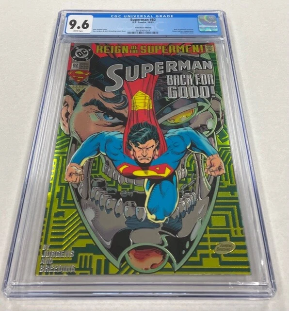 Superman Issue #82 Chromium Cover DC Comics 1993 CGC Graded 9.6 Comic Book