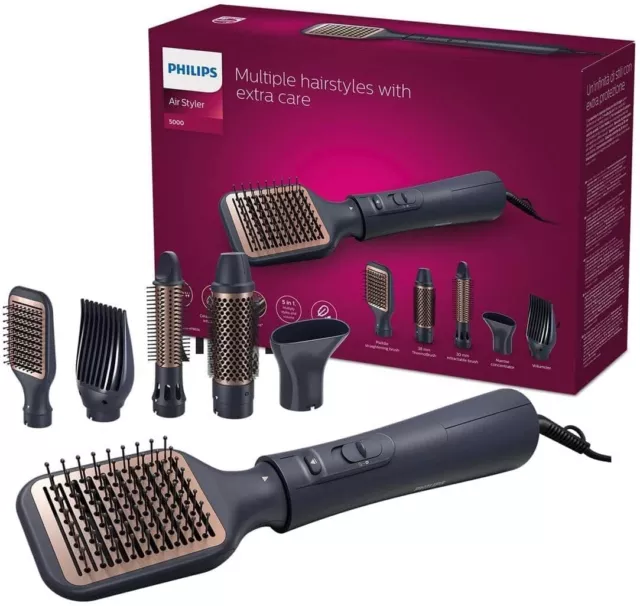 Haarstylist Philips 5000 Schwarz 6 Einstellungen Schutz vor Überhitzung Ionen