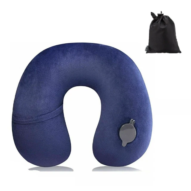 U Neck Pillow Flight Support Cushion Shaped BAMBOO MEMORY FOAM TRAVEL PILLOW 11