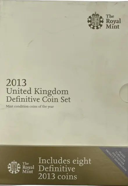 2013 Royal Mint Uk Cream Pack- Definitive Coin Set -Brilliant Uncirculated Coins