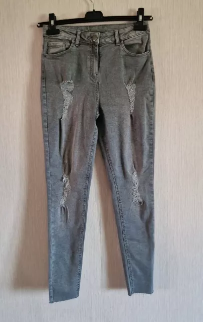 Girls Candy Grey Ripped Look Jeans Age 14 Matalan Skinny Trousers