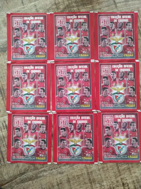 9 Pochettes tuten bustines panini SL Benfica 2013 2014 rookie ?