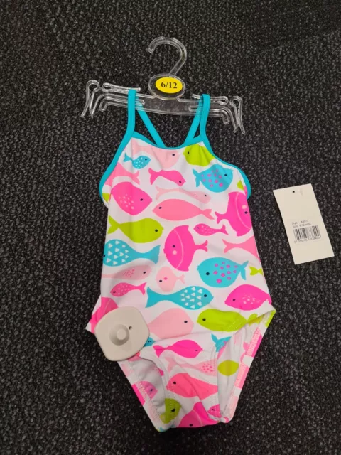 Baby Girl 12-24 Months Swimming Costume Fishes Multicoloured bnwt