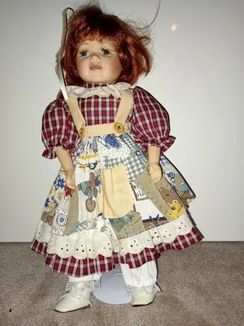 Porzellanpuppe Puppe, Porzellan Mädchen Nostalgie ca. 42cm hoch