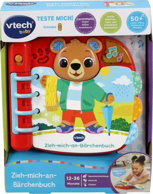Vtech® Buch Vtech Baby, Zieh-mich-an-Bärchenbuch, mit Licht und Sound