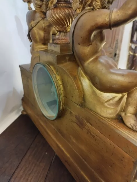Ancienne grande Horloge de cheminée et Candélabres pendule putti bronze Sèvres ? 2