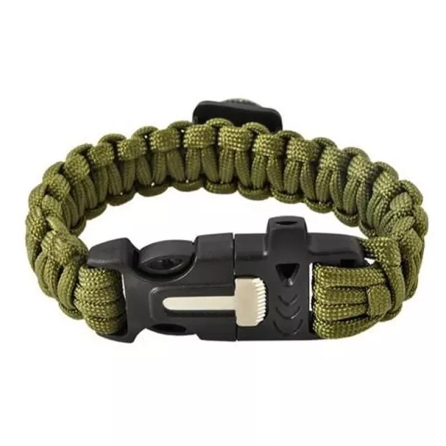 Bracelet De Survie Avec Boussole - Vert 3