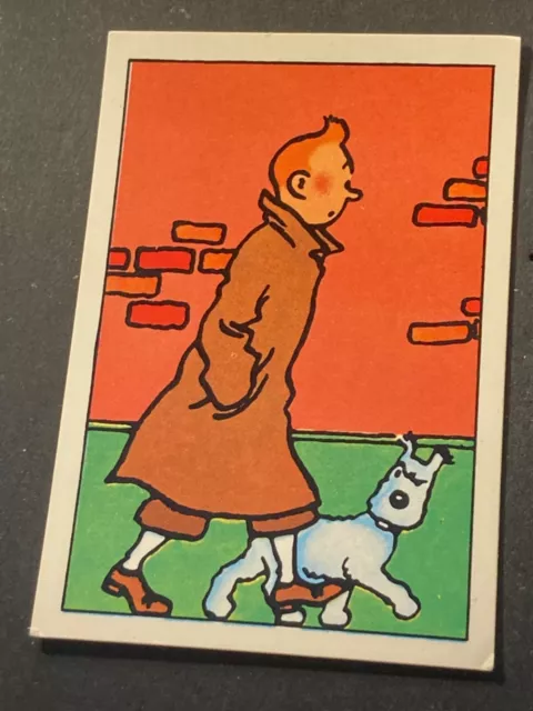 Rare et authentique vignette Tintin BP 1972 Tintin et Milou / Kuifje en Bobbie