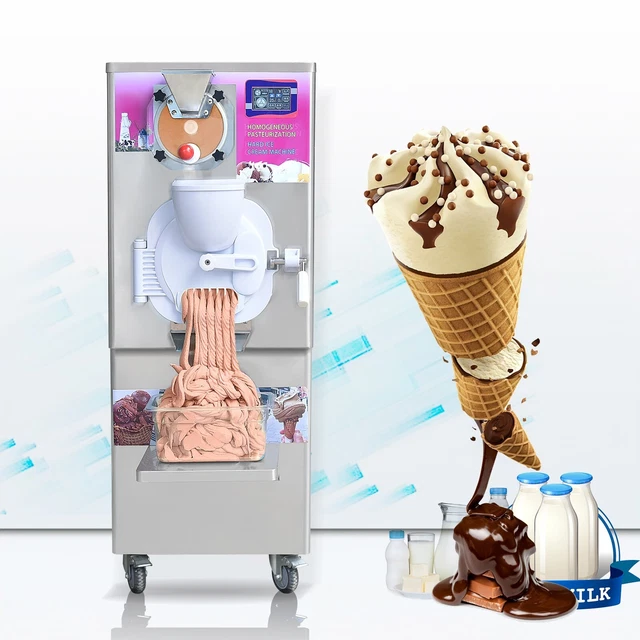 Kolice New Commercial Gelato Hard Ice Cream Machine with Pasteurizer Function