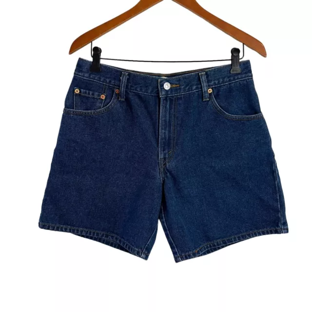 Levis 550 Shorts Womens Size 12 High Waisted Mom Fit Medium Wash Pockets Denim