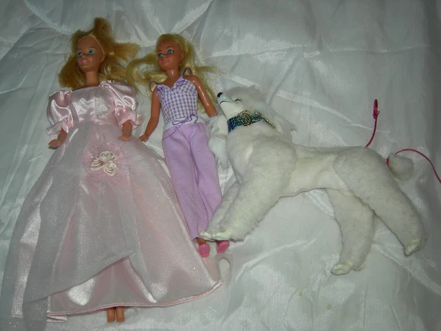 Barbie Vintage Mattel 1984 – Chiot Caniche Prince Avec Bol, Sous Blister (scellé Boîte D’origine)