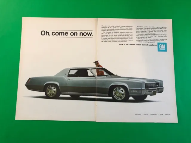 1968 Cadillac Eldorado Vintage Print Ad Advertisement Printed 2 Page 68