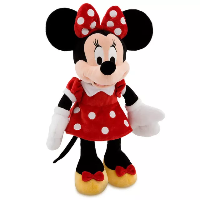 NWT Disney Store Minnie Mouse Plush Red Polka Dots Medium 12" - NEW Ships Fast