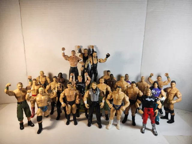 Huge Lot Of 25 (2003 Thru 2010) Jakks Pacific WWE WWF Wrestling ACTION FIGURES