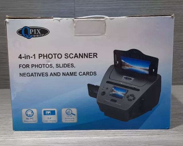 QPIX 4-IN-1 PHOTO SCANNER - PS970 - Convert Slides Negative Films  Photo Prints