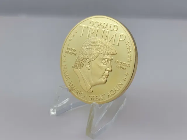 President Donald Trump Keep America Great Inauguration Gold Tone Coin ref#9