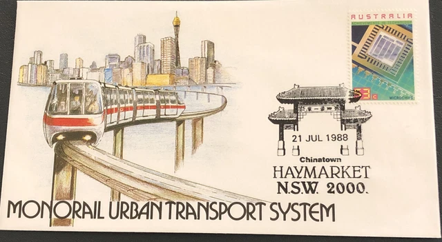 AUSTRALIA FDC 1988 Monorail Urban Transport System $2.50 - PicClick AU