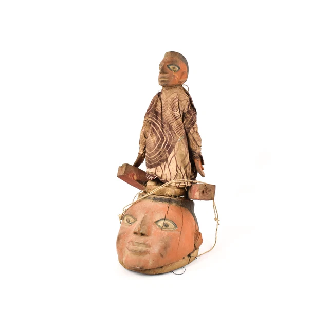 Yoruba Gelede Mask with Figures Nigeria