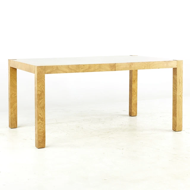 Lane Mid Century Burlwood Expanding Dining Table with 2 Leaves